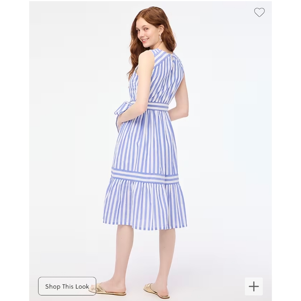 J. Crew Stripe Midi Dress - Picture 4 of 10